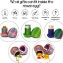 2026 Mystery Egg Maze Puzzle Box: 4 Unique Mazes Money Holder with Hidden Compartment, Brain Teaser Game for Cash & Gifts, Reusable Surprise Container for Easter Birthday Christmas Party