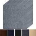 Peel and Stick Carpet Squares 24" x 24", Self Adhesive Non-Slip Carpet Tiles, Peel and Stick Soft Padded Carpet Tiles for Kitchen Bedrooms Indoor Outdoor(20 Tiles/80 sq ft) (Light Gray)