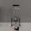 1.5 Gallon Glass Drink Dispensers for Parties, Ice Beverage Dispensers with Stand, Glass Water Dispenser with Spigot, Laundry Detergent Dispenser, Lemonade Dispenser
