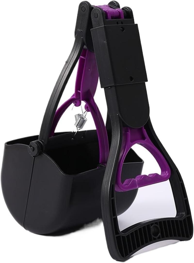 Pet Litter Box, Foldable Medium Size 45cm, with Handle, Large Capacity, Portable, Suitable for Cats and Dogs(Purple)