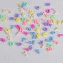 500+ Pieces 9x12mm Big Large Alphabet Letter Beads A-Z Mixed Plastic Shape Loose Beads for Jewelry Making Bracelets Necklaces Key Chains (Macaron)