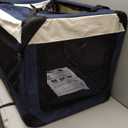 Collapsible Dog Travel Crate,Portable Soft-Sided Pet Carrier Extra Large Cat Carrier with Soft Plush Plush Mat for Indoor and Outdoor,28x20x20in,Navy Blue