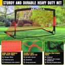 Soccer Goal, Kids Soccer Goals for Backyard Set, 2 Pack of Portable Pop Up Soccer Net with Soccer Ball, Cones, Complete Training Equipment for Youth, Toddler Outdoor Sports Games