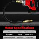 Cordless Concrete Vibrating Tool Compatible with Milwaukee 18V Battery, 600W Power Concrete Vibrator with 3.8ft Shaft, 6000RPM Portable Concrete Vibrating Tool (Battery not included)