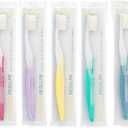 NIMBUS Extra Soft Toothbrushes (Regular Size Head), Periodontist Design Tapered Bristles for Sensitive Teeth & Receding Gums (5 Pack, Colors May Vary)