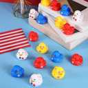 3 x 5 Pcs Independence Day Rubber Duck 2 Inch 4th of July Duck Bath Toys Baby Shower Patriotic Party Decors Holiday USA Rubber Ducks Duck with Drawstring Gift Bag for Class Prizes (Star)