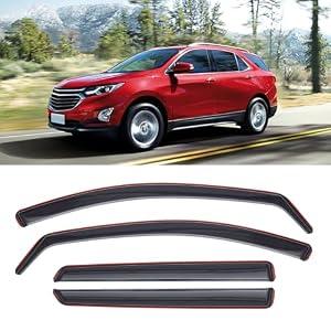 DORENA in-Channel Extra Durable Rain Guards Fit for Chevrolet (Chevy) Equinox 2018 2019 2020 2021 2022 2023 2024 Window Deflectors, Vent Deflector, Vent Window Visors 4pcs