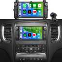 Android Upgrade Radio for Jeep Grand Cherokee 2011 2012 2013, Dodge Durango 2011-2013, 7in Touchscreen Car Stereo Replacement Apply Carplay Android Auto 5GWifi FM Camera GPS Navigator