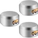 3 Pack of Heavy Duty Hidden Shackle Padlocks with Keyed Alike, Puck Locks, Puck Lock, Outdoor Padlock for Trailer Door Lock, Moving Trucks & Vans (2-7/8 Inch)