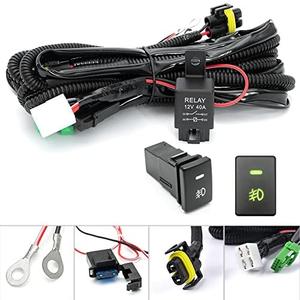 H11 H8 880 881 Fog Light Wiring Harness Socket Wire Connector for 2005-2022 Toyota Tundra Tacoma 4Runner RAV'4 Prius for Scio'n for Lexus with 40A Relay & ON/Off Switch Kits LED Fog Driving Light