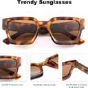 JM Trendy Polarized Square Sunglasses for Women Men Retro Chunky Rectangle Shades UV400 Protection