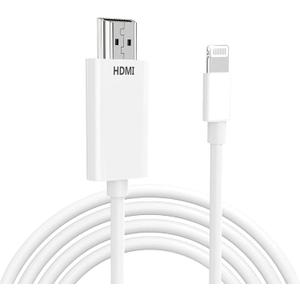 [Apple MFi Certified Lightning to HDMI Cable for TV Digital AV Adapter 1080P HD Video Sync Screen Connector Compatible for iPhone 14 13 12 Pro Max to TV Projector Monitor