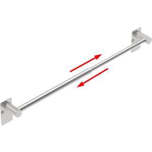 Towel Bar, Adjustable 14.4inch - 25.2inch, Self Adhesive & Wall Mounted for Bathroom Kitchen Hand Towel Rack Holder Cloths Hanger SUS 304 Stainless Steel Organizer Single Bar Nickel Brushed