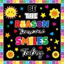 2 x YQUQWN Back to School Classroom Bulletin Board Decoration Set Be The Reason Someone Smiles Today Bulletin Board for Kindergarten Preschool Elementary Middle School Wall Door Classroom Decor