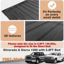 TripleAliners Truck Mat Compatible with 2007-2018 Chevy Silverado/GMC Sierra 1500 5.8FT Accessories, Truck Bed Mat Heavy Duty Custom Fit All Weather Protection TPE Pickup Liner, 2007 New Body Only