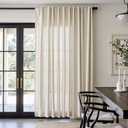 jinchan Linen Blend Beige Curtain for Living Room 84 Inch Length Extra Wide for Room Divider Curtain Rustic Farmhouse Rod Pocket Back Tab Light Filtering Bedroom Window Drape 1 Panel Ecru (100"W x 84"L (Pack of 1))