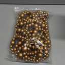 Boao 20 Feet Christmas Wooden Beads Garland Gold Christmas Tree Garland Wall Hanging Prayer Beads for Holiday Home Rustic Farmhouse Natural Boho Decor