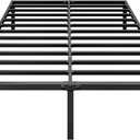 BedsPick Queen Bed Frame, 14 Inch Metal Platform Bed Frame Queen Size, Heavy Duty Sturdy Mattress Foundation, Noise Free, Easy Assembly, Steel Slats Support, No Box Spring Needed, Black