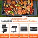 Koolstuffs Silicone Grease Cup Liners for Blackstone 36 28 22 17 Inch Griddle, 2 Pack Reusable Grease Catcher Liner Grill Grease Tray Accessories for Blackstone