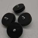 Flutesan Neodymium Magnet Rubber Coated Mounting Small Scratch Safe Black Stud Magnet Painted Surface Waterproof M6 Threaded with Bolts Nuts for Lighting Camera Tools(4 Packs,Black,2.6 Inch)