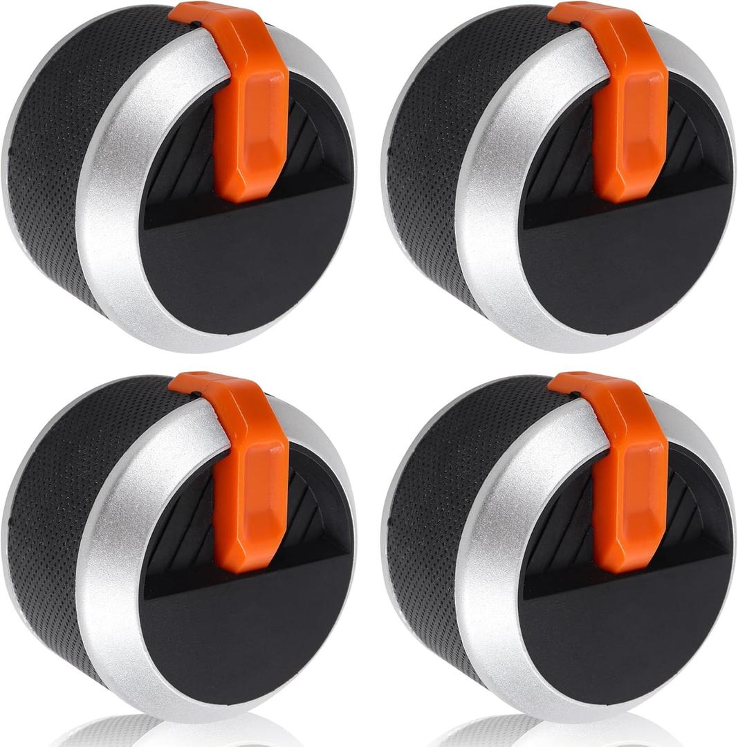 Gas Griddle Grill Orange Knobs Replacement for Blackstone 1666 1517 1554 1825 1836 Gas Griddle Knobs Walmart Knobs, 4 Burner Control Knob for Blackstone 17/22/28/36 inch Griddle Accessories, 4 Pack