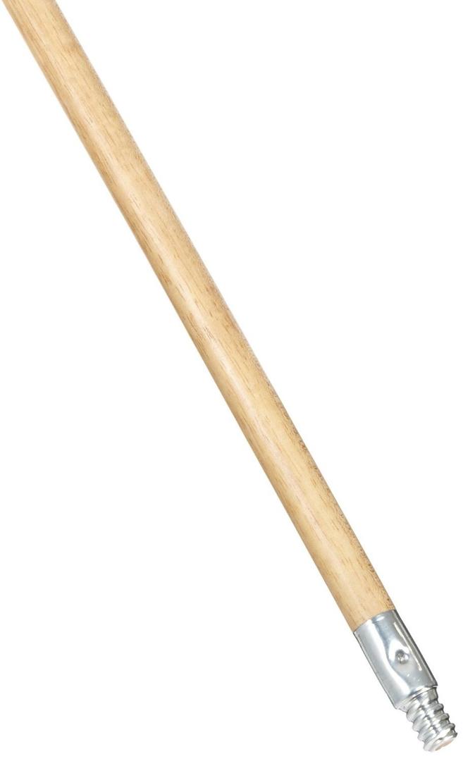 Rubbermaid Commercial Products Lacquered-Wood Broom Handle With Threaded Metal Tip, 60", Natural for Floor Cleaning/Sweeping in Home/Office, Pack of 12
