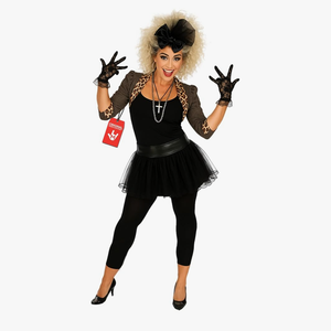 fun shack 80s Pop Star Costumes for Women, Vintage Pop Star Outfit 80s, Halloween Costume for Women XXL