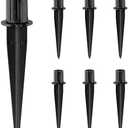 Metal Stakes Solar Lights Replacement Spike - Outdoor Ground Stake for Backyard Garden Lights Landscape Yard Pathway Patio Lamps 6 Pack - Fits 3/4" Poles (0.78" Actual), 5-3/8" Long