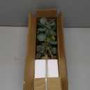 Briful Artificial Eucalyptus Stems in Black Glass Vase with Faux Water, 14" Fake Plant Eucalyptus Leaves for Home Office Farmhouse Wedding Centerpiece Dcor