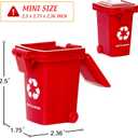 Mini Size Trash Can Toy,Garbage Truck's Trash Cans, Mini Curbside Vehicle Garbage Bin Trashcan Great for Kids Toddlers (2 Inches)