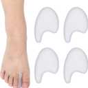 Soulchen 4 Pcs Toe Spacers for Ballet Dancers Pointe Shoe Toe Pads One Size Flexible Comfort Ballet Accessories Non-Slip Dance Foot Care Bunion Correction Pain Relief