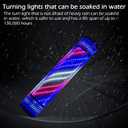 35.4 Colorful Rotating LED Salon Light, Barber Pole,Barber Poles Outdoor,Barber Shop Signs Pole Rotating Illuminated Light Hair Salon Shop Beauty Sign,Wall-Mounted,Outdoor rain-Proof (Colorful), 35.4 X 7.05 X 7.05 inch