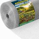 Jotesnew Galvanized Hardware Cloth 48in x 100ft, 1/4 inch Silver Hot Dipped Galvanized Welded Cage Wire Mesh, 23Gauge Wire Mesh Roll for Gardens, Chicken Coops & Poultry Netting Cage Fence
