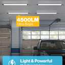 Sunco LED Shop Lights for Workshop 4FT, Linkable Garage Lighting, 4500 LM, 40W (150W Equivalent), 6000K Daylight Deluxe, Surface + Suspension Mount, 48 Inch Integrated Fixture, Black 2 Pack