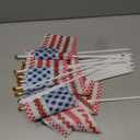 Peryiter 24 Pcs Vintage Small American Flags on Stick 4x6 Inch Mini American Hand Held Flags 4th of July Decor for Farmhouse 250th Anniversary Patriotic Memorial Day Independence Day Decor