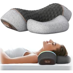 Amazon.com: 3-in-1 Heated Neck Massager Hump Pillow  Cervical Traction & Memory Foam Lifting&Lowering(Light Gray) : Home & Kitchen