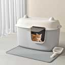 Oneluck Extra Large Cat Litter Box, 27.5inches Jumbo Litter Box for Big Cats and Multi-cat, High Sided Litter Pan withs Lid and Scoop Leak-Proof & Anti-Splashing, Easy Clean