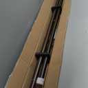 Heavy Duty Curtain Rods, 1 1/8 Inch Diameter Single Curtain Rod 72-144Inch(6-12ft) Extendable Length with End Caps Adjustable Modern Brackets-Dark Bronze