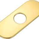 Uxcell 1 Pcs 6 Inch Hole Cover Deck Plate Escutcheon, Stainless Steel Sink Cover Plate for Bathroom or Kitchen Sink Faucet, Oval Brushed Gold
