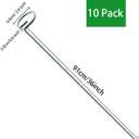 HiGift 10 Pack 36 Inch Plant Support Stake for Tall Plant, Garden Single Stem Flower Support Stake Indoor Plant Cage Support Ring for Peony, Orchid, Lily, Rose