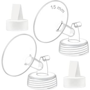 Maymom 15mm Flange and Duckbill Valve Compatible with Spectra S1 Spectra S2 Spectra 9 Plus Not Original Spectra Pump Parts Replace Spectra S2 Pump Parts Spectra Flange Spectra Duckbill Valve