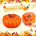 Colingmill 2 Pcs 9.84 Inch Large Faux Fall Pumpkin for Indoor Outdoor Decor