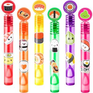 Sushi Party Favors for Kids  24PCS Food-Themed Mini Bubble Wands, Great for Birthday Supplies, Pinata Fillers, Goodie Bags & Classroom Rewards
