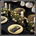 100 Pcs Black Linen-Feel Paper Napkins, Black Napkins Disposable with Built-in Flatware Pocket, Prefolded for Knives and Forks, Blacks Dinner Napkin for Evening Parties, Weddings, Birthday