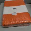 IOHOUZE Fall Door mat 3x5 Ft Orange White Striped Area Rug Washable Front Porch Rug Striped Door Mat Outside Entrance Entryway Doormat for Fall, Halloween, Thanksgiving Porch Decor