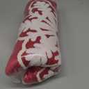 Phantoscope Merry Christmas Snowflake Shaped Throw Pillow, Velvet Xmas Embroidered Snowflake Pillow Decorative Christmas Cushion Pillow for Couch Living Room, Red, 16 x 16 inches