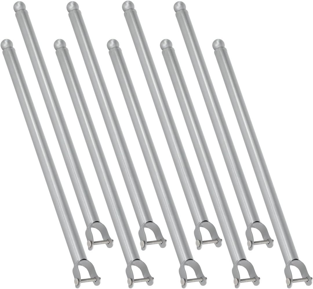 9 Pack Chain Link Fence Extension, 25.2'' Fence Extension Height, Galvanized Post Extender for Dogs and Privacy (1-5/8'') (Silver - 9 kits)