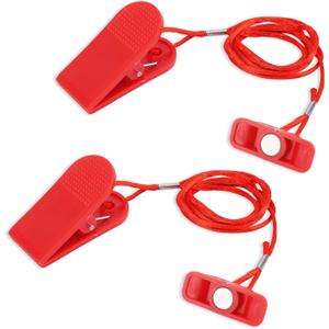 NQEUEPN 2pcs Treadmill Magnet Safety Key Replacement, Magnetic Safety Switch Clip Universal Treadmill Emergency Stop Magnet for Treadmills Running Machines