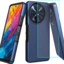 for TCL 60 XE NxtPaper 5G Phone Case with Screen Protector,TCL 60 XE Phone Case Dual Layer Heavy Duty Military Grade Shockproof Corner Cover for TCL 50 XL Blue