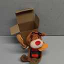 Senneny Dog Christmas Toys Reindeer, Classic Red Green Tartan Plaid Squeaky Toys for Dogs Puppy, Stuffed Plush for Large Medium Small Dogs, Interactive Durable Dog Chew Toys